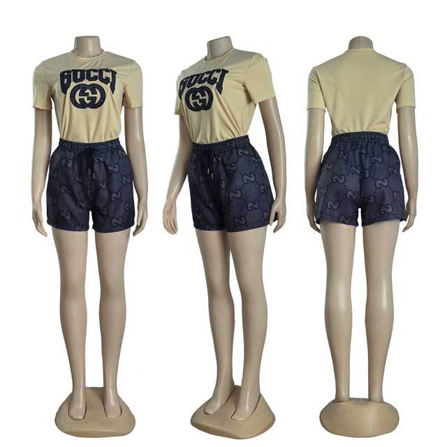 Embroidery Fashion Women Casual Short Set