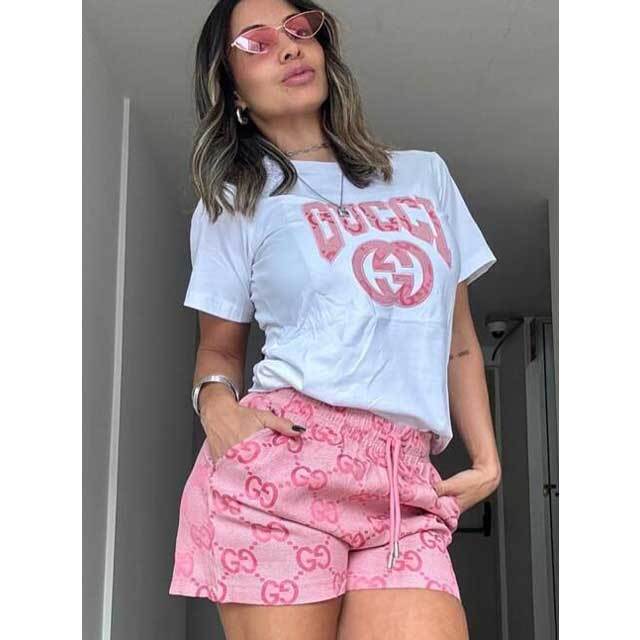 Embroidery Fashion Women Casual Short Set