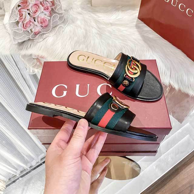 Metal Logo Fashion Casual Flat Sandals