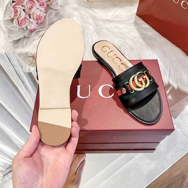 Metal Logo Fashion Casual Flat Sandals