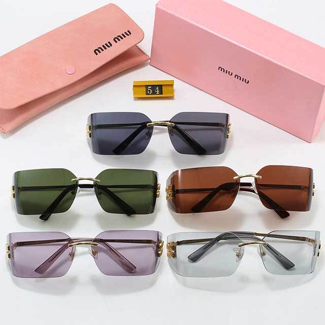 Rectangular Frameless Streetwear Glasses