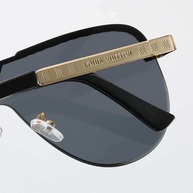 One-piece Half Metal Frame Sunglasses
