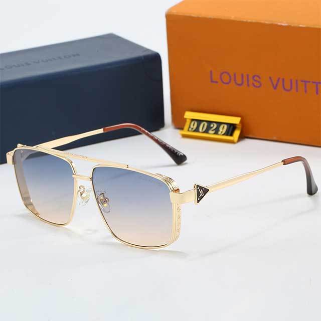 Square Metal Frame Luxury Design Sunglasses