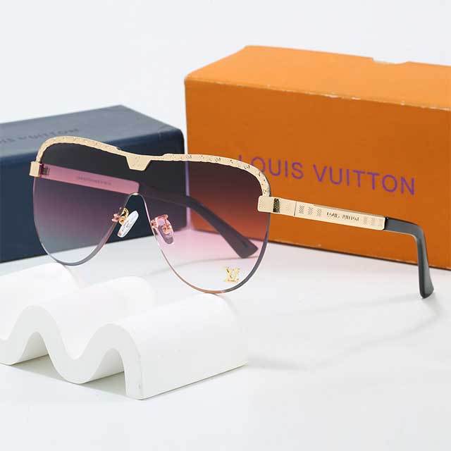 One-piece Half Metal Frame Sunglasses