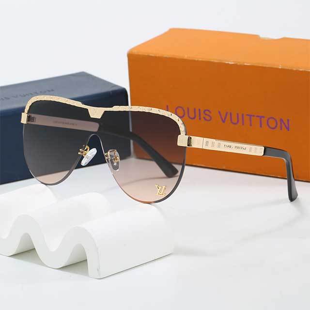 One-piece Half Metal Frame Sunglasses