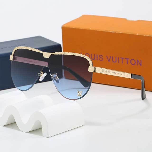 One-piece Half Metal Frame Sunglasses