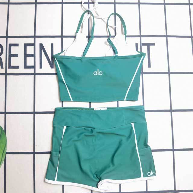 Contrast Color Printed Activewear Short Set