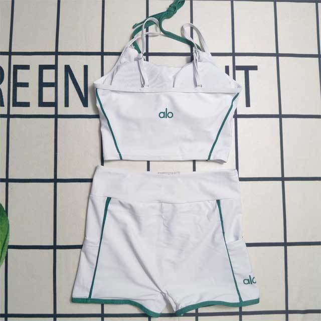 Contrast Color Printed Activewear Short Set