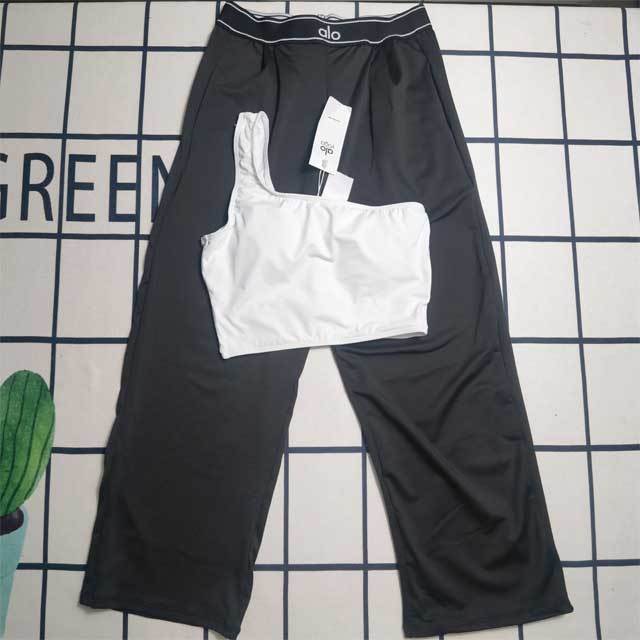 Single Shoulder Top Skinny Jogging Suit