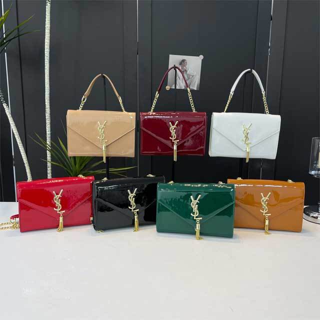 Metal Logo Leather Fashion Shoulder Bag