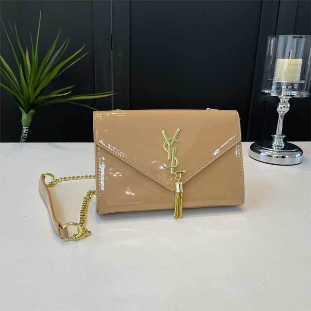 Metal Logo Leather Fashion Shoulder Bag