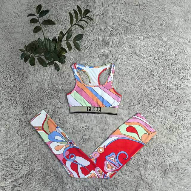 Printed Tank Top Skinny Jogging Suit