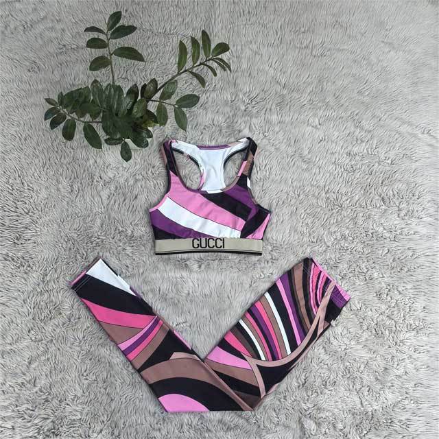 Printed Tank Top Skinny Jogging Suit