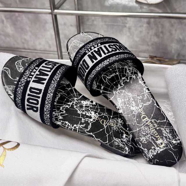 Fashion Embroidery Beach Flat Slides