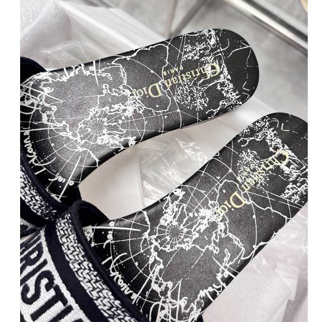 Fashion Embroidery Beach Flat Slides