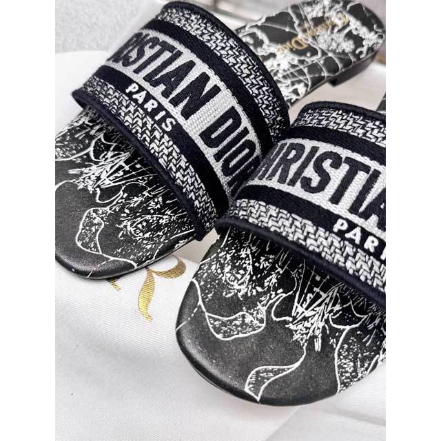 Fashion Embroidery Beach Flat Slides