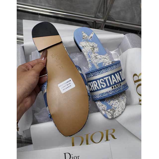 Fashion Embroidery Casual Flat Slides