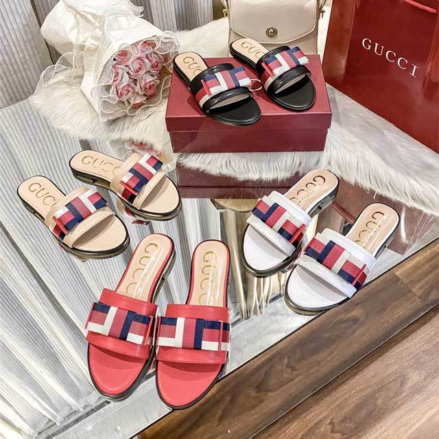 Fashion Striped Beach Flat Slides