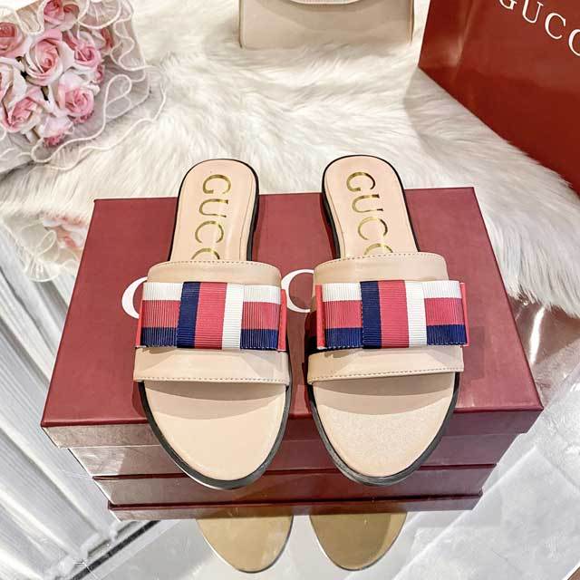 Fashion Striped Beach Flat Slides