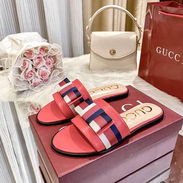 Fashion Striped Beach Flat Slides