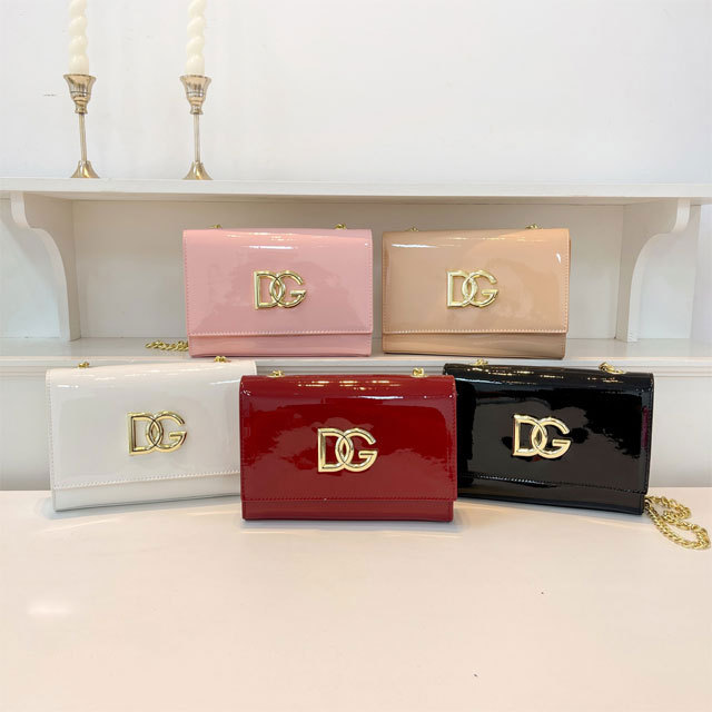 Metal Logo Leather Fashion Messenger Bag