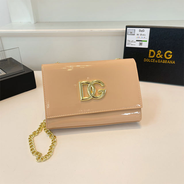 Metal Logo Leather Fashion Messenger Bag