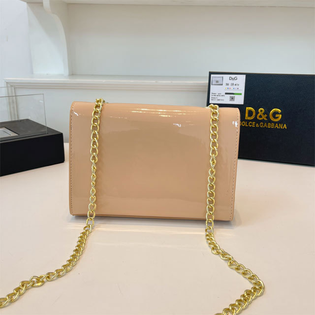 Metal Logo Leather Fashion Messenger Bag