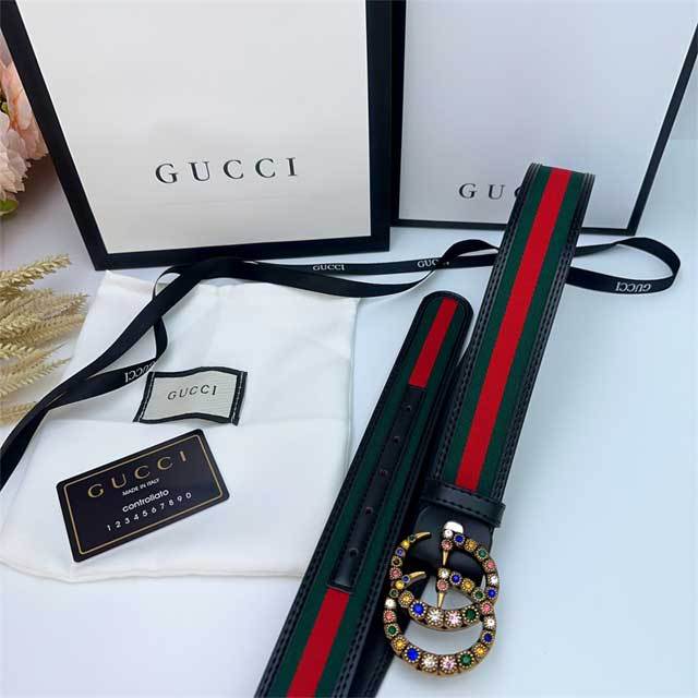 Rhinestones Fashion Striped Adults Belt