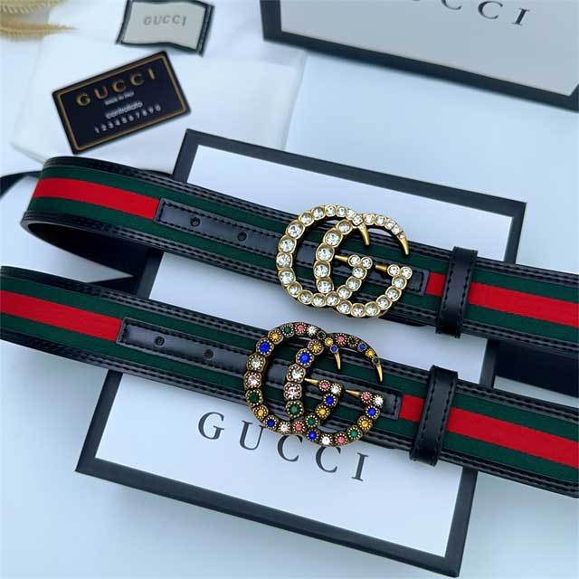 Rhinestones Fashion Striped Adults Belt
