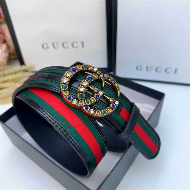 Rhinestones Fashion Striped Adults Belt
