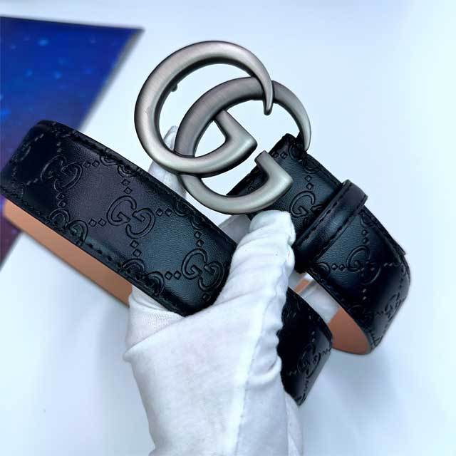 Candy Color Logo Leather Embossing Adults Belt