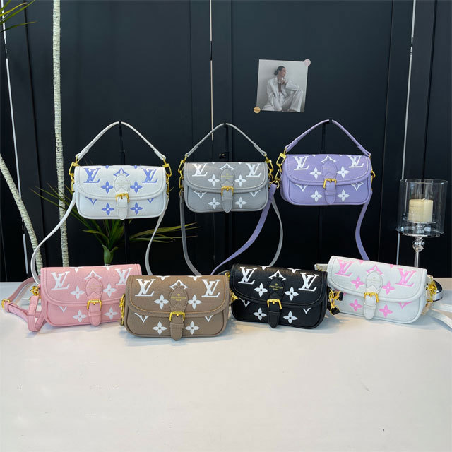 Women Leather Embossing Messenger Bag