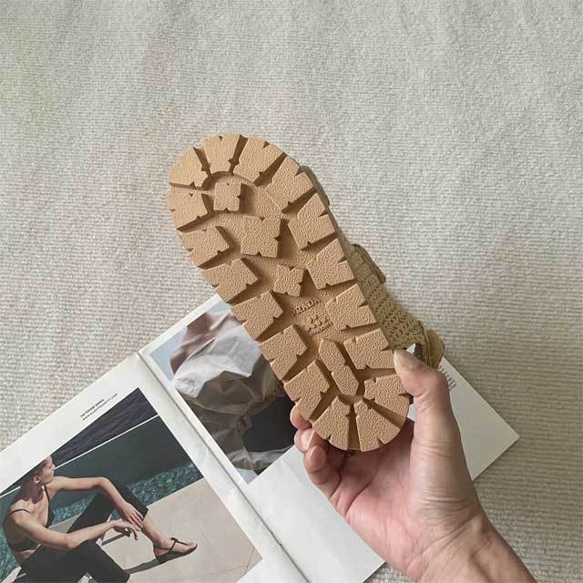 Fashion Weaving Velcro Sandals