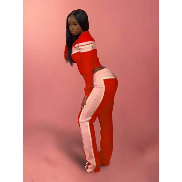 Colorblock Jogger Style 3 Pieces Pant Set