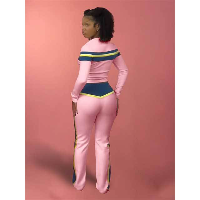 Colorblock Jogger Style 3 Pieces Pant Set