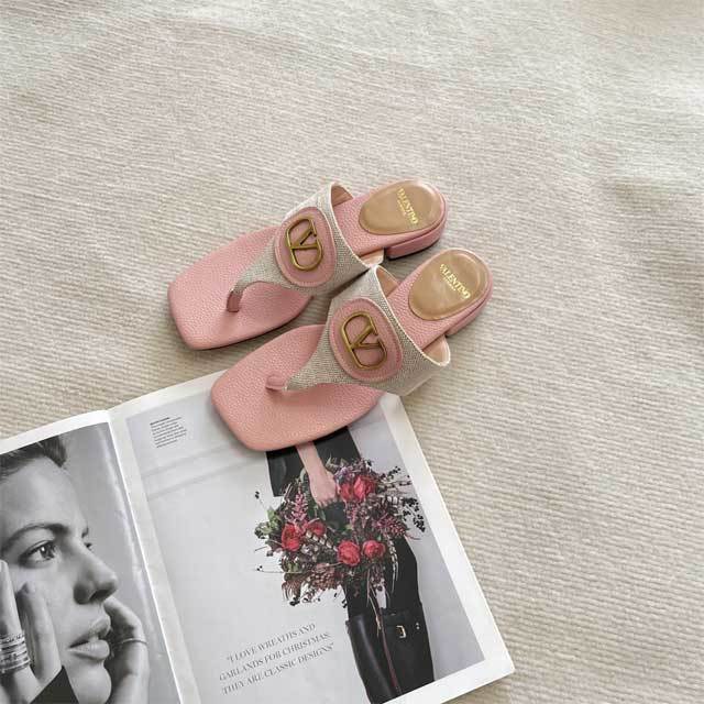 Fashion Logo Women Casual Flip Flops