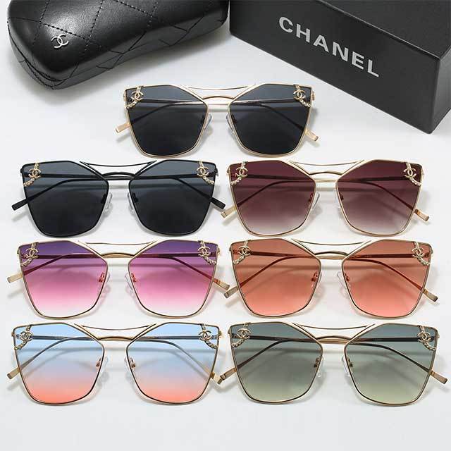 Special Shape Metal Frame Luxury Glasses