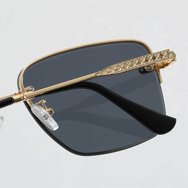 Half Metal Frame Luxury Glasses