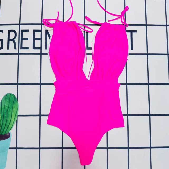Strappy Rhinestones One Piece Swimsuit