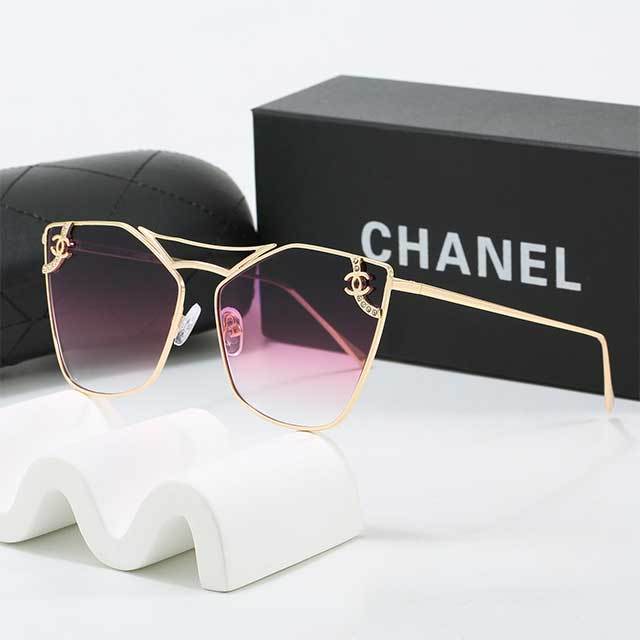 Special Shape Metal Frame Luxury Glasses