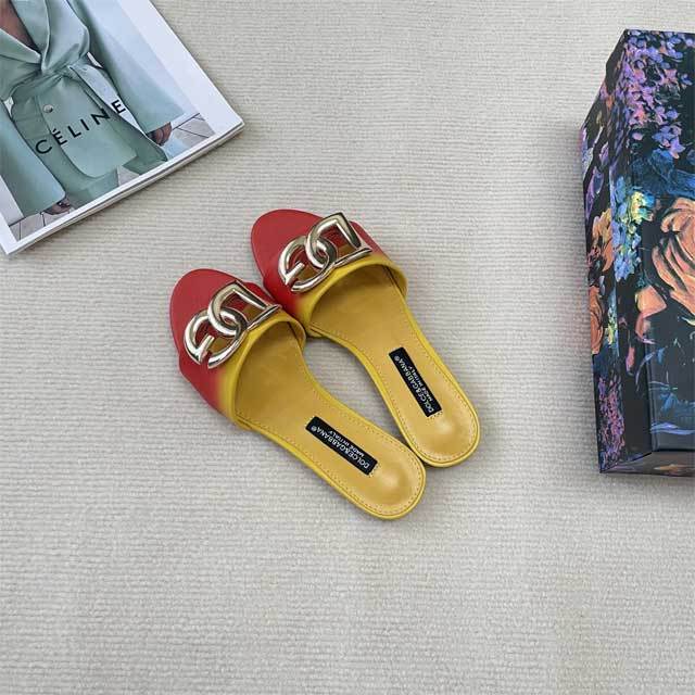 Metal Logo Gradient Casual Slipper