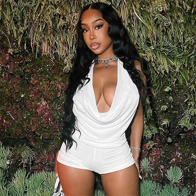 Halter Neck Backless Top Mini Short Set