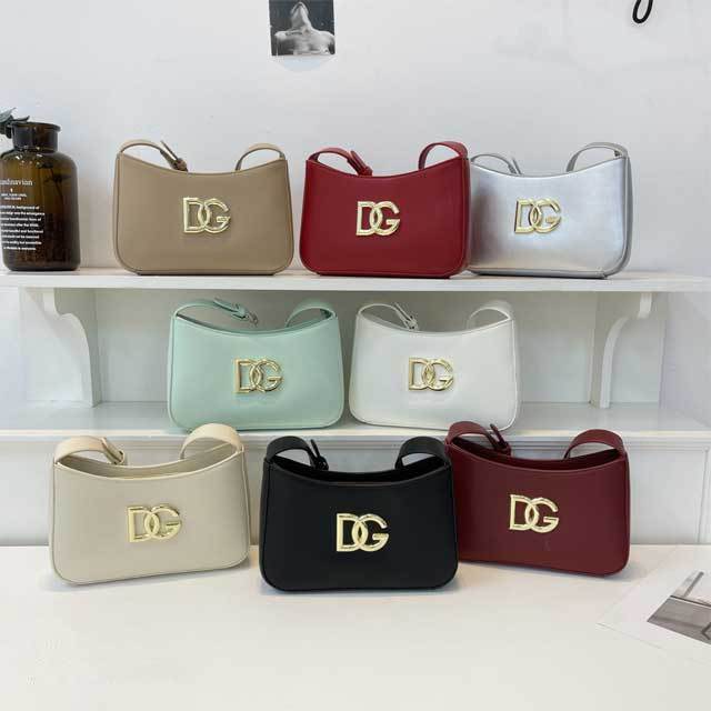 Fashion Metal Logo Women Leather Purses