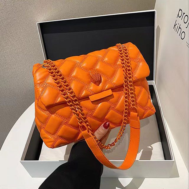 Classic Style Candy Color Chain Shoulder Bag