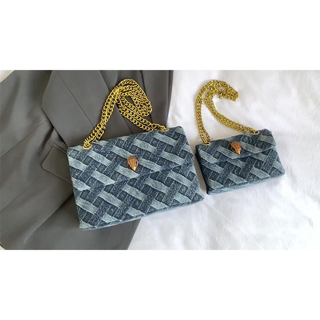 Demin Chain Shoulder Bag