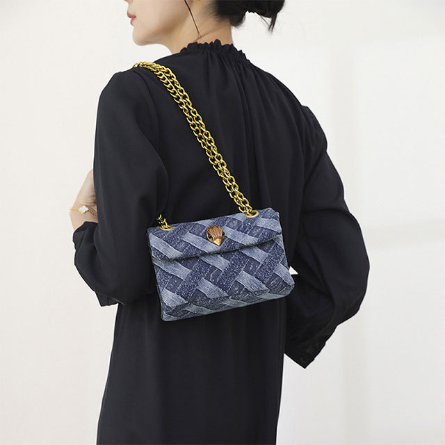 Demin Chain Shoulder Bag