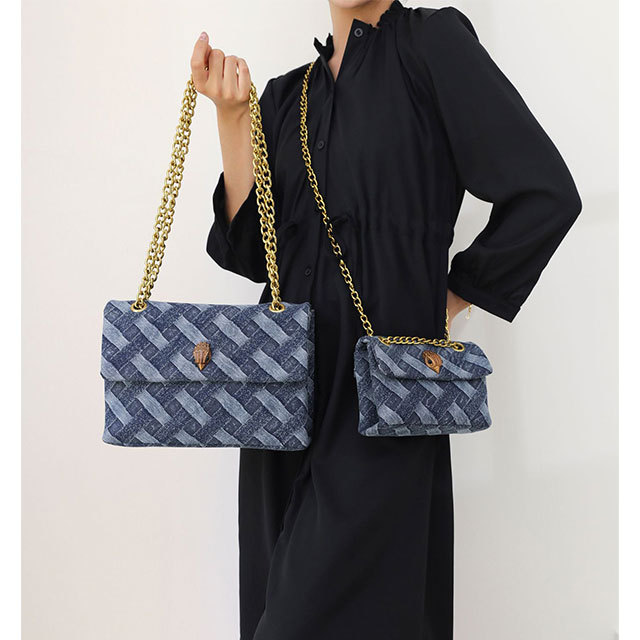 Demin Chain Shoulder Bag