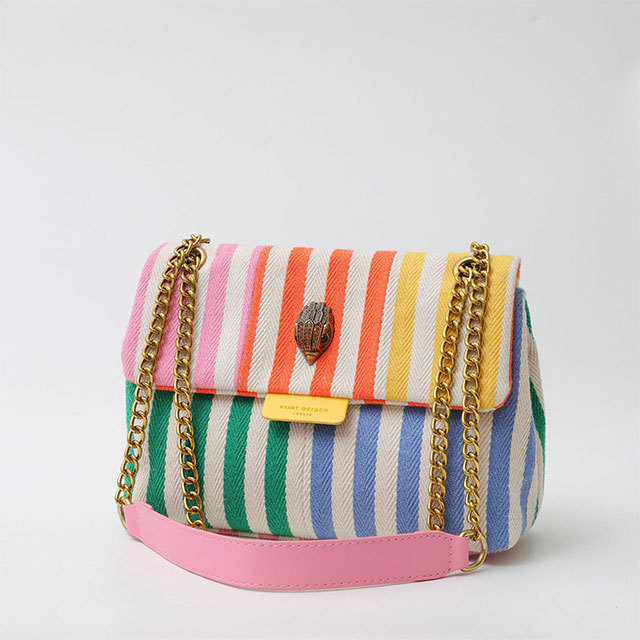 Colorful Striped Chains Canvas Bag