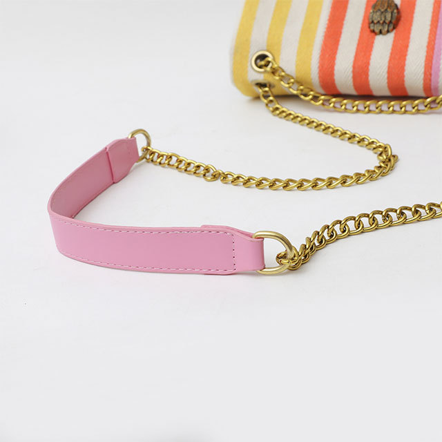 Colorful Striped Chains Canvas Bag
