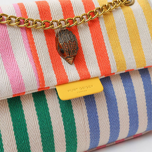 Colorful Striped Chains Canvas Bag